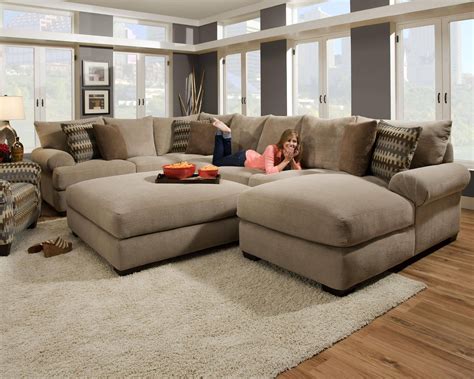 large comfortable sectional couch.